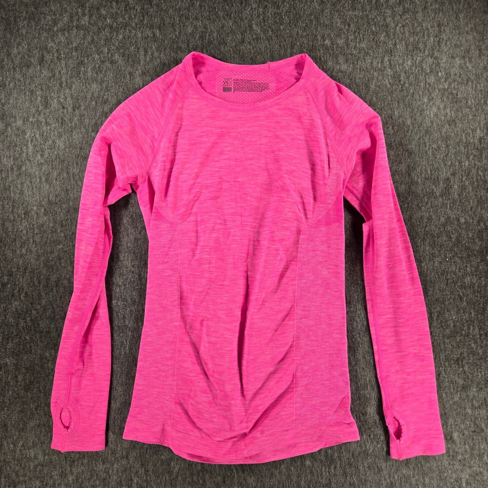 Victoria's Secret VSX Sport Shirt Womens Small Pink Long Sleeve Thumbhole Active